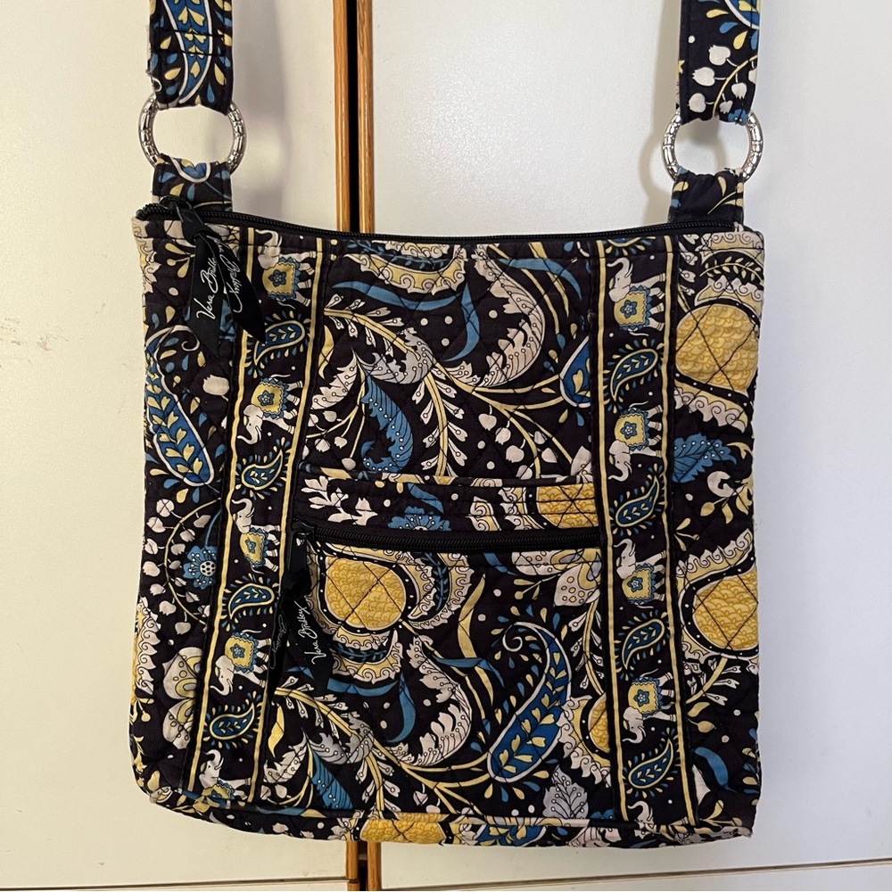Vera Bradley Ellie Blue Hipster Quilted Crossbody Bag